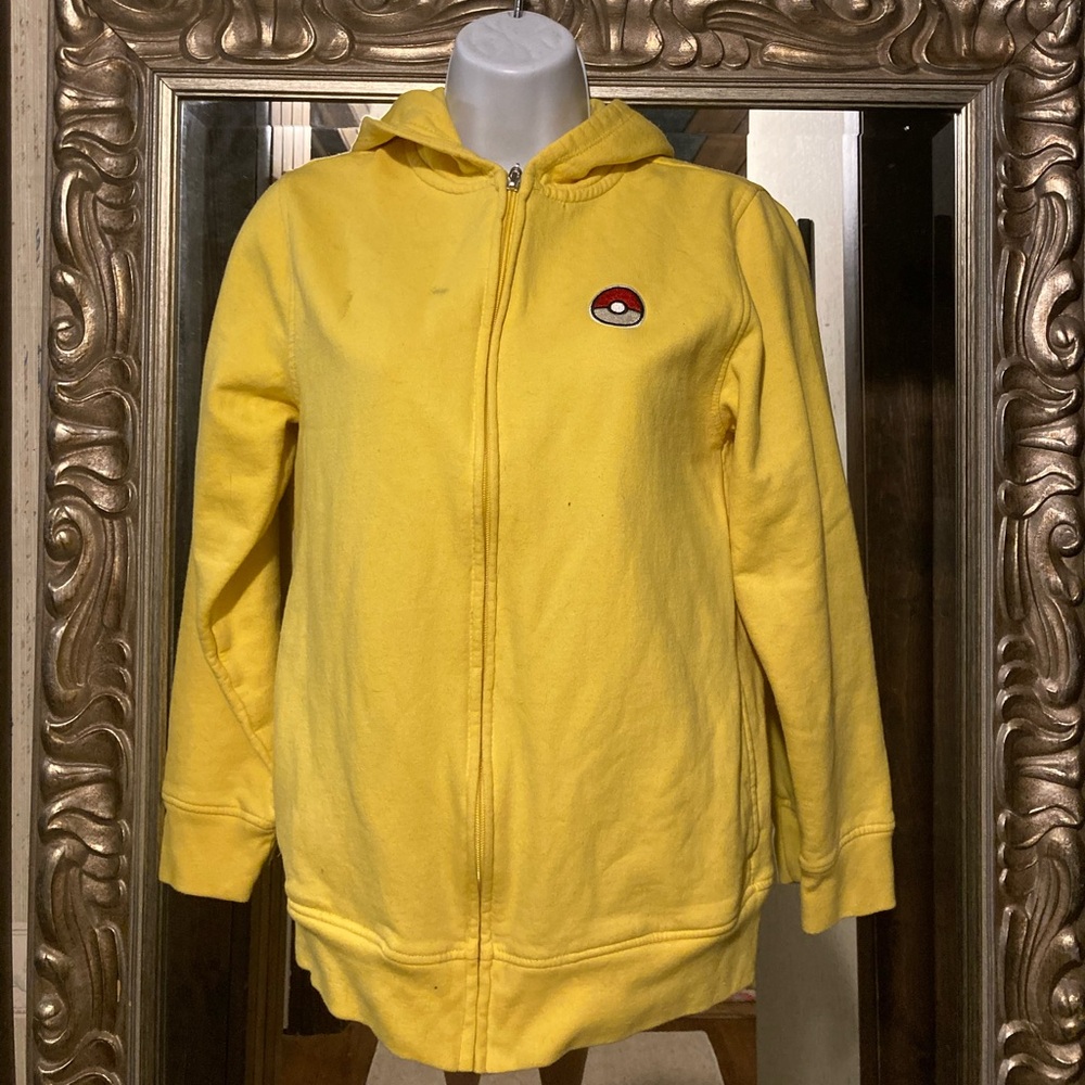 Yellow Hoodie with Poké Ball Patch and pikachu details